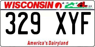 WI license plate 329XYF