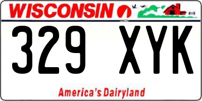 WI license plate 329XYK