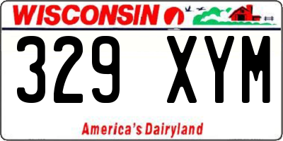 WI license plate 329XYM