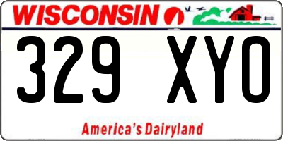 WI license plate 329XYO
