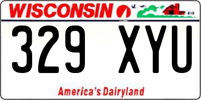 WI license plate 329XYU