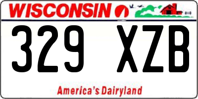 WI license plate 329XZB