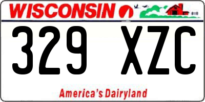 WI license plate 329XZC