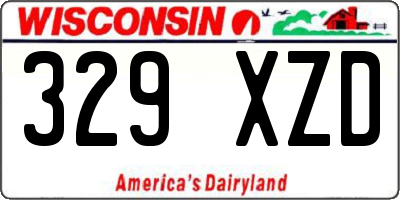 WI license plate 329XZD