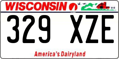 WI license plate 329XZE