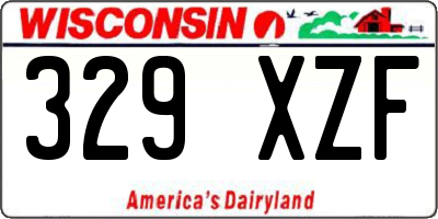 WI license plate 329XZF