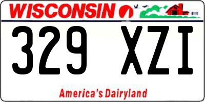 WI license plate 329XZI