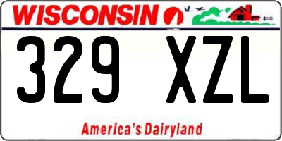 WI license plate 329XZL