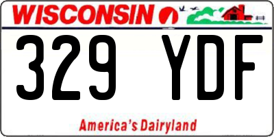 WI license plate 329YDF