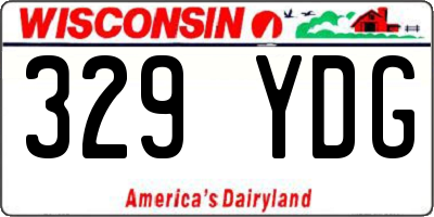 WI license plate 329YDG
