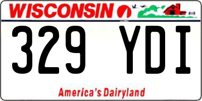 WI license plate 329YDI
