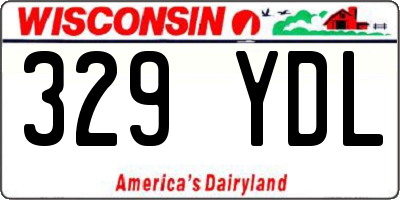 WI license plate 329YDL