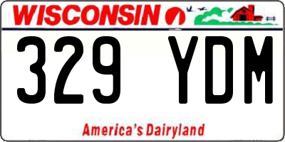 WI license plate 329YDM