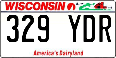 WI license plate 329YDR