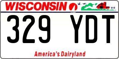 WI license plate 329YDT