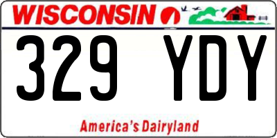 WI license plate 329YDY