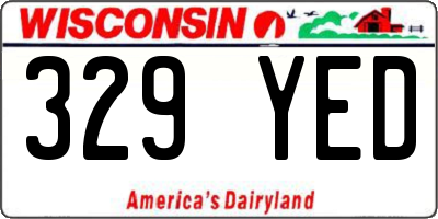 WI license plate 329YED