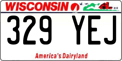 WI license plate 329YEJ