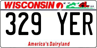 WI license plate 329YER