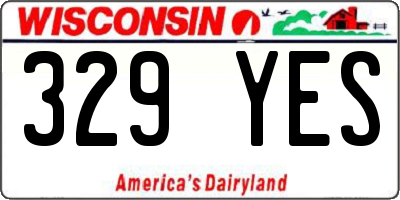 WI license plate 329YES