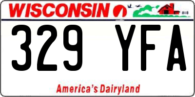 WI license plate 329YFA