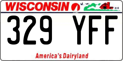 WI license plate 329YFF