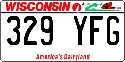 WI license plate 329YFG
