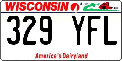 WI license plate 329YFL