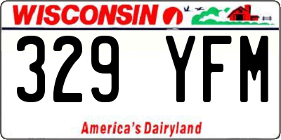 WI license plate 329YFM