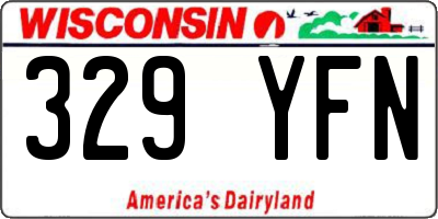 WI license plate 329YFN
