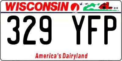 WI license plate 329YFP