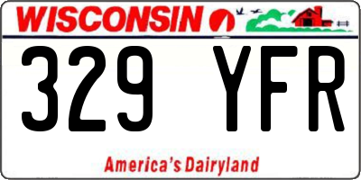 WI license plate 329YFR