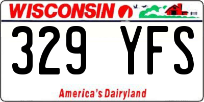 WI license plate 329YFS