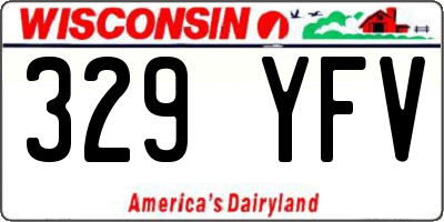 WI license plate 329YFV