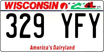 WI license plate 329YFY