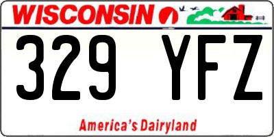 WI license plate 329YFZ