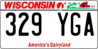 WI license plate 329YGA