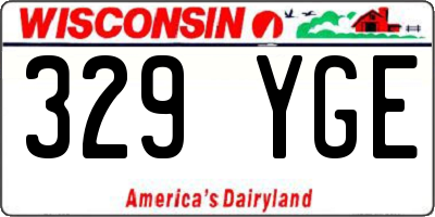 WI license plate 329YGE