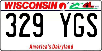 WI license plate 329YGS