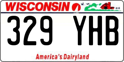 WI license plate 329YHB