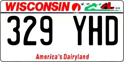 WI license plate 329YHD