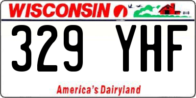 WI license plate 329YHF
