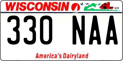 WI license plate 330NAA