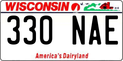 WI license plate 330NAE