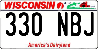 WI license plate 330NBJ
