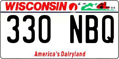 WI license plate 330NBQ
