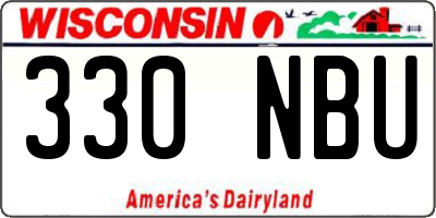 WI license plate 330NBU