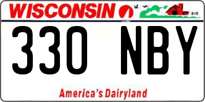 WI license plate 330NBY