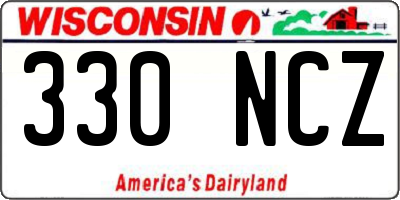 WI license plate 330NCZ