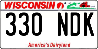 WI license plate 330NDK